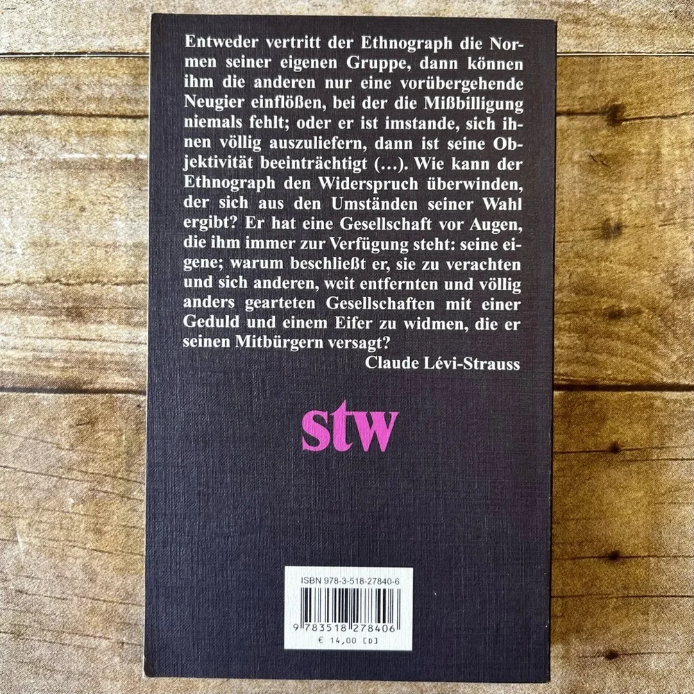 Claude Levi-Strauss Traurige Tropen German stw Suhrkamp Taschenbuch Wissenschaft